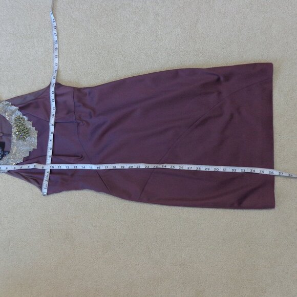 Nine West Women's Purple and Silver Dressy Sheath Full‎ Lined Dress Size 2 - Picture 7 of 11